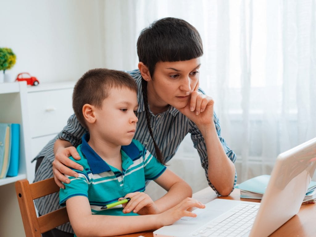 School work closely with parents to ensure to best online learning experience for the child
