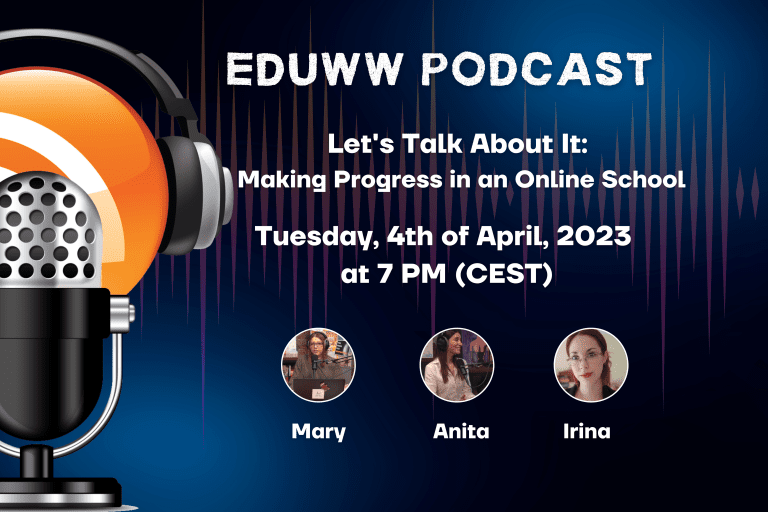 Making progress in an online school, let's talk about it podcast