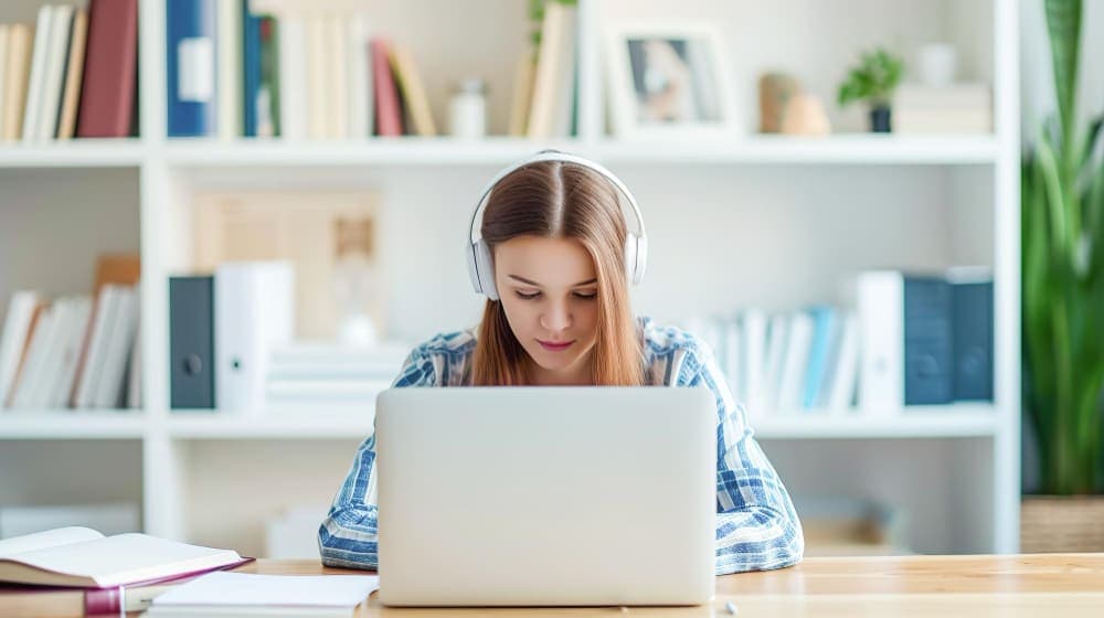 teenage-girl-studying-online