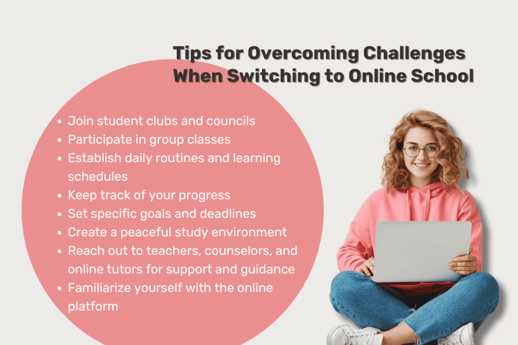 tips for overcoming challenges when switching to online school